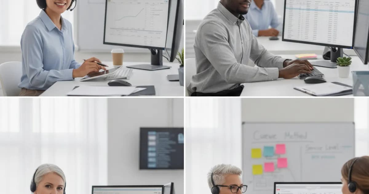 Gemini-generated editorial image about capacity planning in a customer care operations setting
