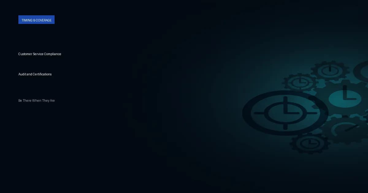 Customer Service Compliance Audit and Certifications